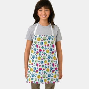 Tablier Motif de cupcake glacé de dessin animé coloré et m