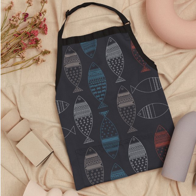Tablier Motif de dessin de poisson (apron)