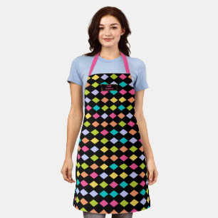 Tablier Motif de diamant festif et coloré