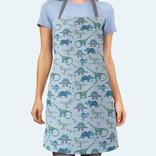 Tablier Motif de dinosaures bleus Apron
