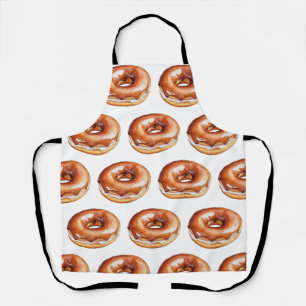 Tablier Motif de donut à aquarelle tendance