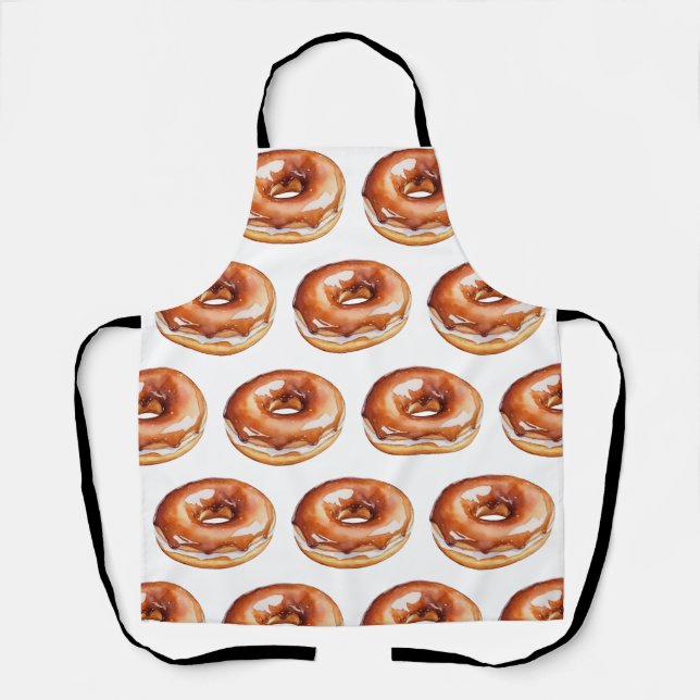 Tablier Motif de donut à aquarelle tendance (Recto)