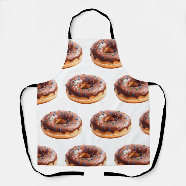 Tablier Motif de donut à aquarelle tendance (Recto)