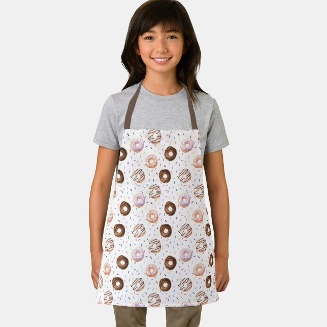 Tablier Motif de donuts aquarelle (Insitu)