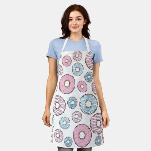 Tablier Motif De Donuts, Donuts Roses, Donuts Bleus