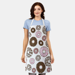 Tablier Motif De Donuts, Donuts Roses, Donuts Brown