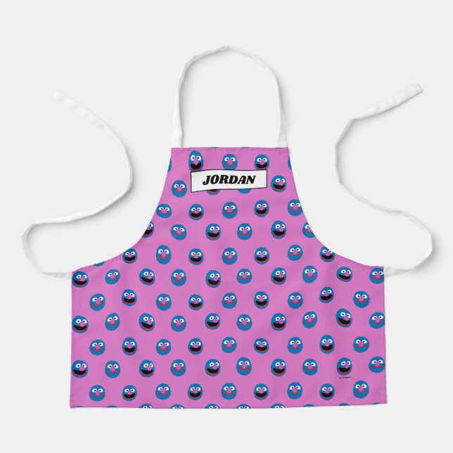 Tablier Motif de face de Grover rose (Recto)