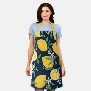 Tablier Motif de feuille jaune citron