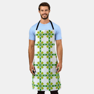 Tablier Motif de feuille, motif de feuilles, feuilles vert