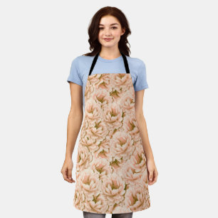 Tablier Motif de fleurs d'aquarelle moderne