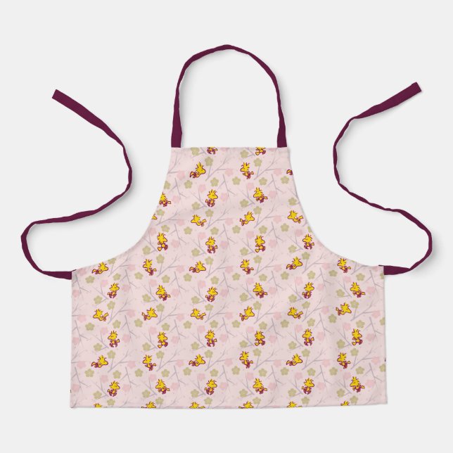 Tablier Motif de fleurs de cerisiers roses Woodstock (Recto)