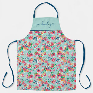 Tablier Motif de fleurs peintes