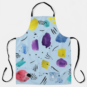 Tablier Motif de formes géométriques d'aquarelle Abstraite