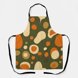 Tablier Motif de formes organiques abstraites rétro