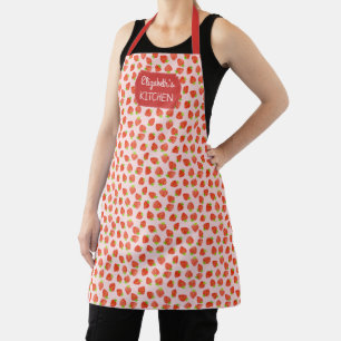 Tablier Motif de fraises Fruits rouges légèrement roses 