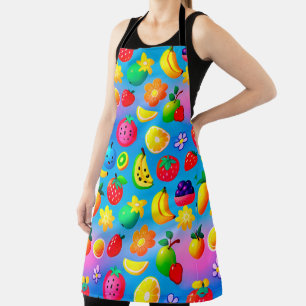 Tablier Motif de fruits colorés vibrant fruits tropicaux