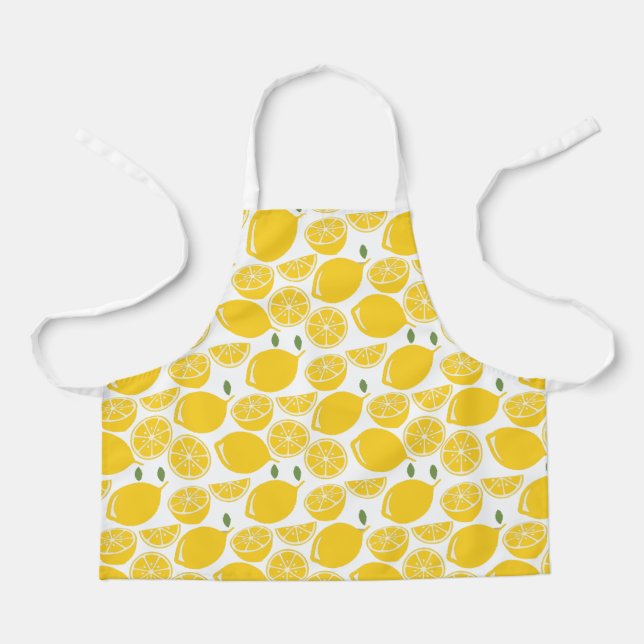 Tablier Motif de fruits de citron jaune (Recto)
