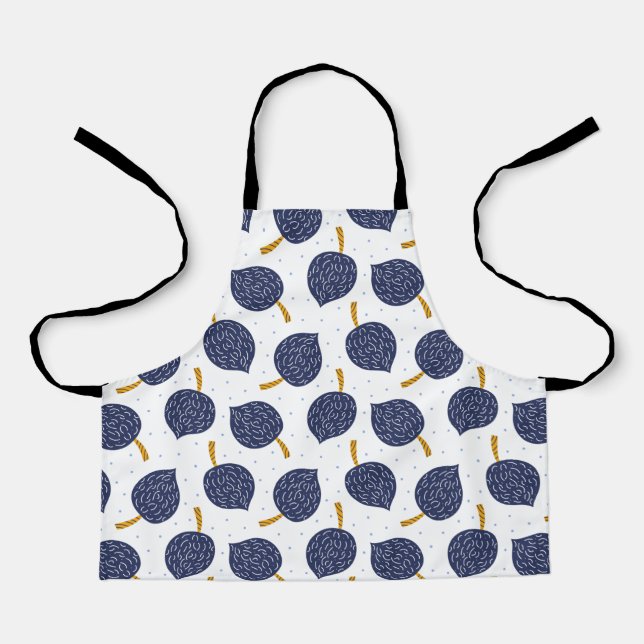 Tablier Motif de fruits de la bombe Abstraite bleue marine (Recto)