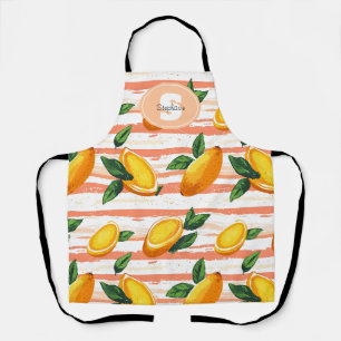 Tablier Motif de fruits Mango avec Feuilles verts
