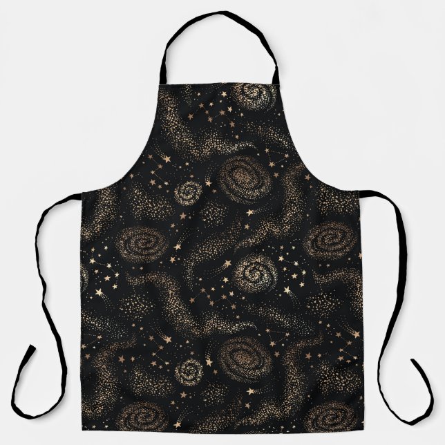 Tablier Motif de galaxie Gold Star Constellation (Recto)