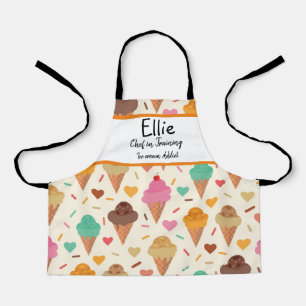Tablier Motif de glace personnalisé pour chef en formation