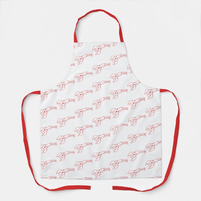 Tablier Motif de homard rouge - Beach House (Recto)