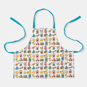 Tablier motif de jouets pour bébés vintages