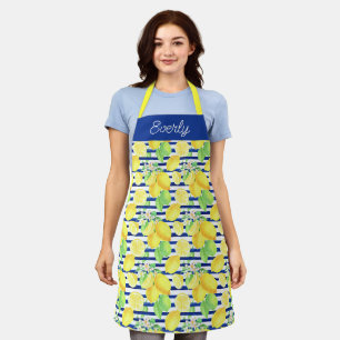 Tablier Motif de la Marine avec citrons jaunes