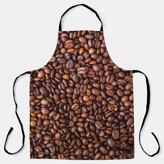 Tablier Motif de la texture alimentaire des fèves de café (Recto)