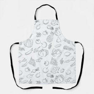 Tablier Motif de légume, esquisse