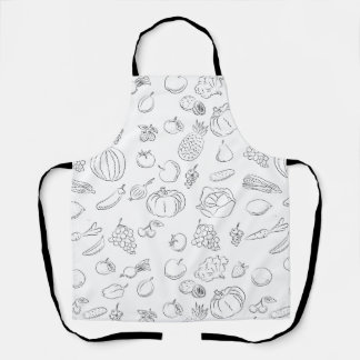 Tablier Motif de légume, esquisse