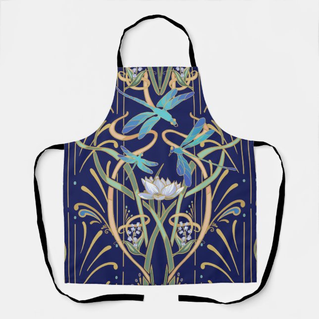 Tablier Motif de libellules Art nouveau (Recto)