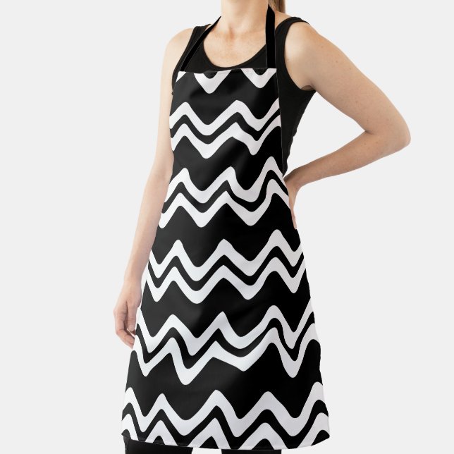 Tablier Motif de ligne double couleur Zig Zag (Insitu)