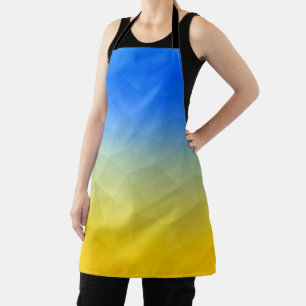 Tablier Motif de maillage géométrique bleu jaune Ukraine