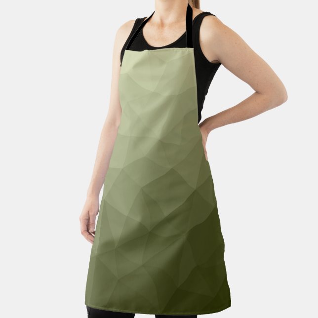 Tablier Motif de maillage géométrique dégradé vert clair d (Insitu)