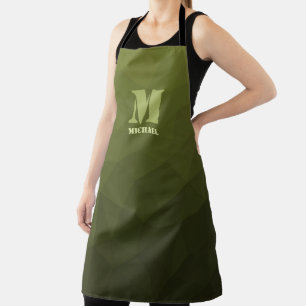 Tablier Motif de maillage géométrique d'olive verte de l'a