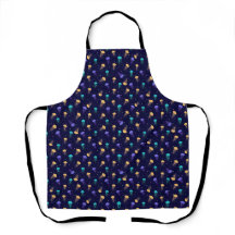Motif de méduse multicolore sur fond bleu