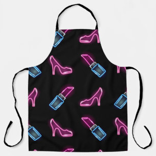 Tablier Motif de mode avec icônes de néon.