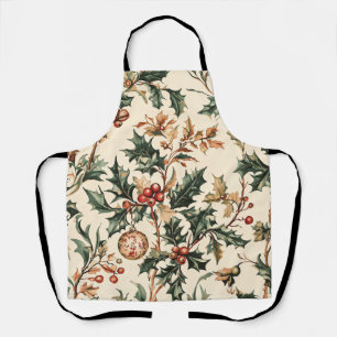 Tablier Motif de Noël floral Poinsettia (3)