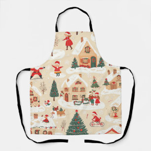 Tablier Motif de Noël vintage Woodland (19)