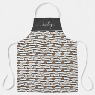 Tablier Motif de noix de coco sur Grunge Stripes