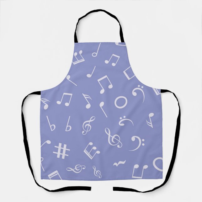 Tablier Motif de notes musicales (Recto)