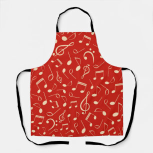 Tablier Motif de notes musicales