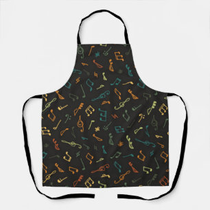 Tablier Motif de notes musicales