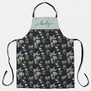 Tablier Motif de palme aquarelle
