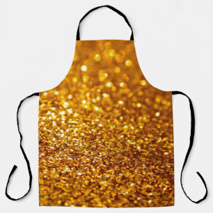 Tablier Motif de Parties scintillant or brillant
