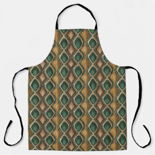 Tablier Motif de peau de serpent en diamant émeraude et or