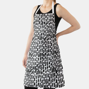 Tablier Motif de pinceau noir