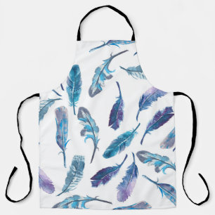 Tablier Motif de plume d'aquarelle transparente