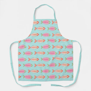 Tablier Motif de poisson d'été coloré côtier